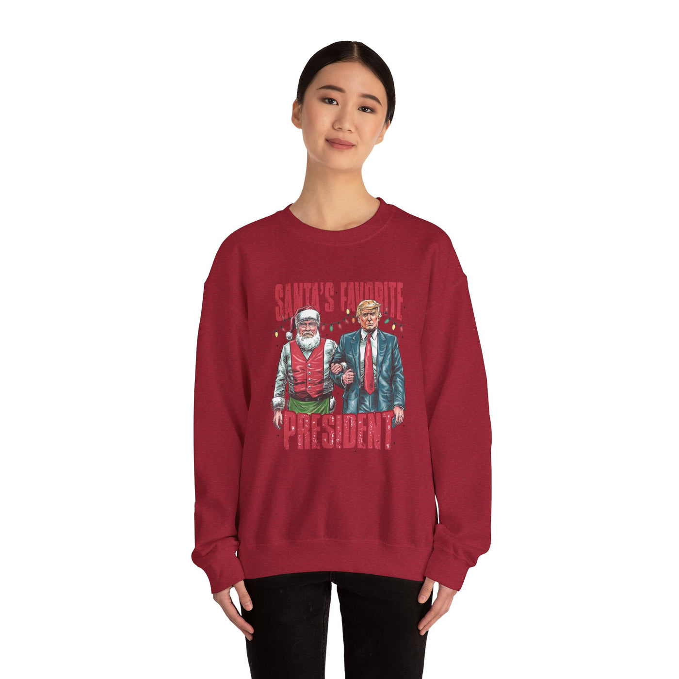 SANTA'S FAVOFRITE PRESIDENT SWEATSHIRT (GILDAN)