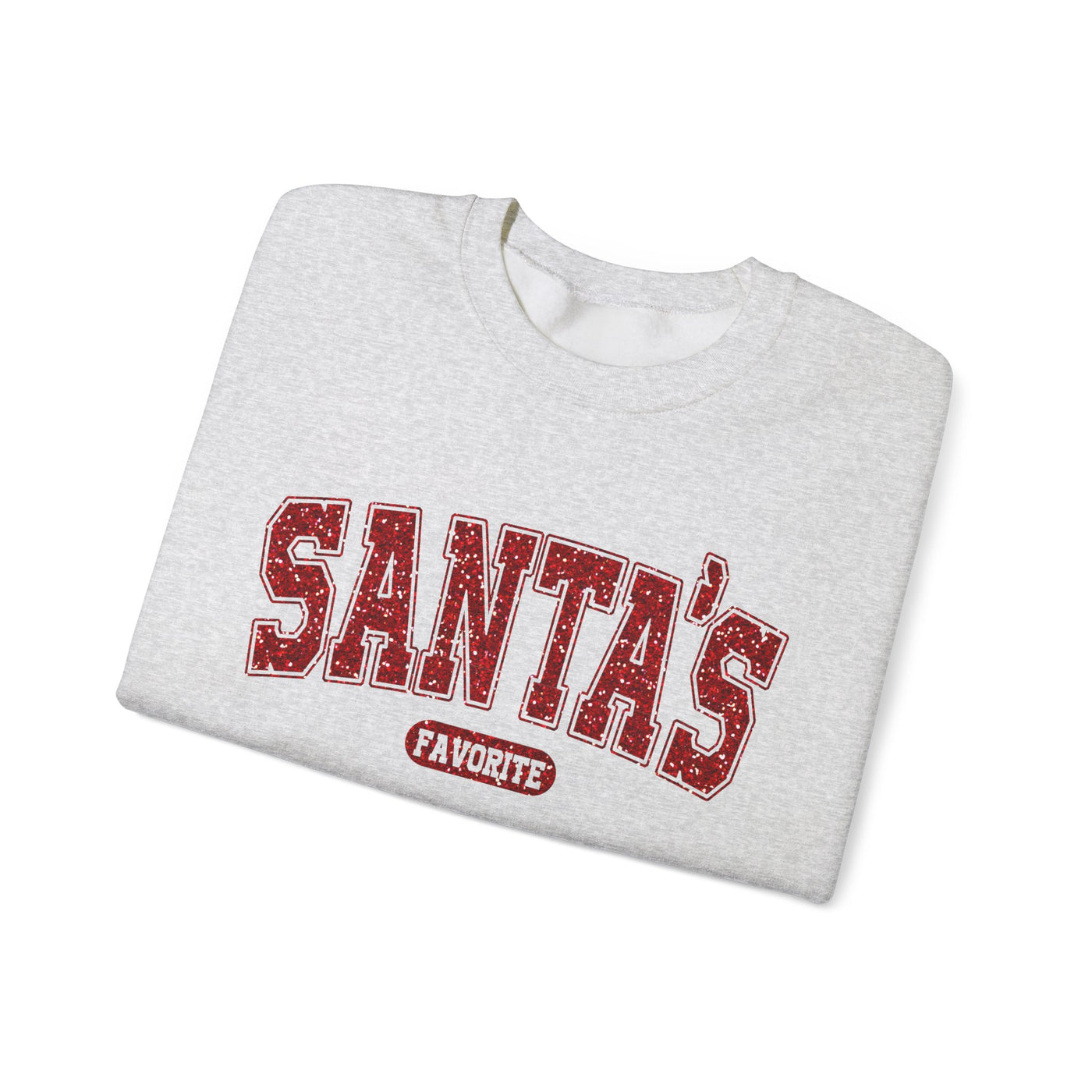 GLITTERY SANTA'S FAVORITE SWEATSHIRT (GILDAN)