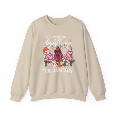 WE CAN LEAVE THE CHRISTMAS LIGHTS UP TIL JANUARY SWEATSHIRT (GILDAN)