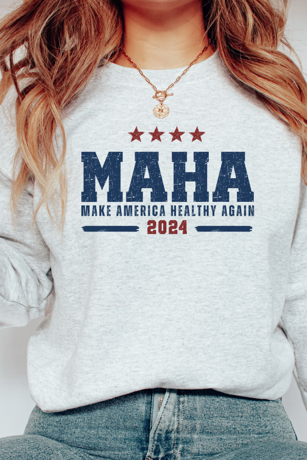 "MAHA" Make America Great Again 2024 SWEATSHIRT (Gildan)