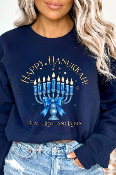 HAPPY HANUKKAH SWEATSHIRT (GILDAN)