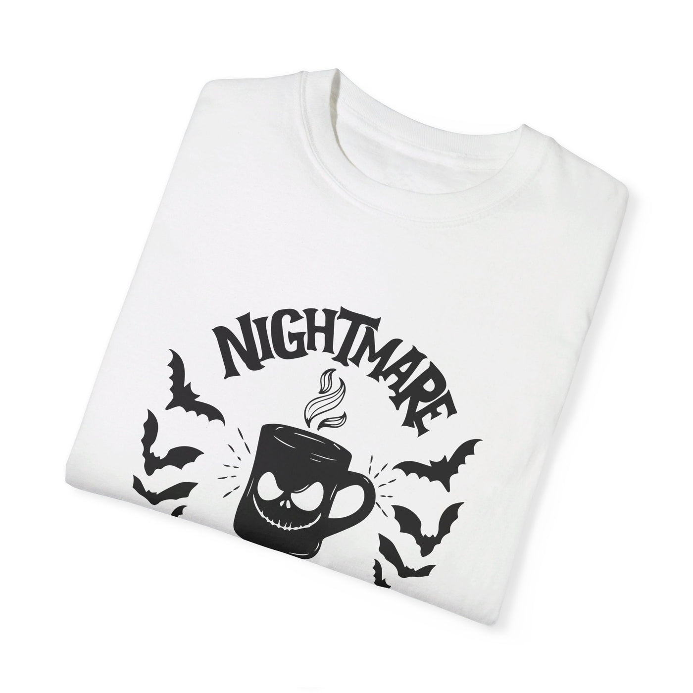 NIGHTMARE BEFORE COFFEE HALLOWEEN TEE (COMFORT COLORS)