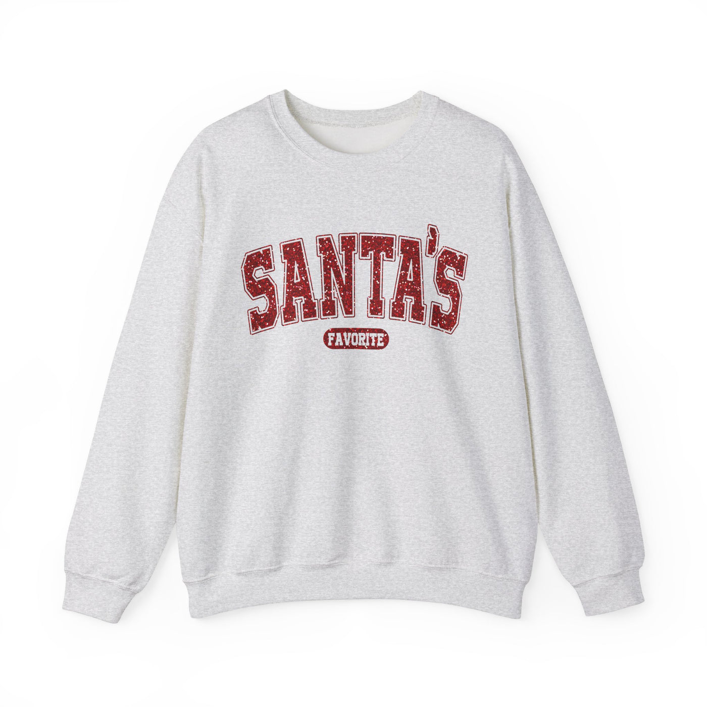 GLITTERY SANTA'S FAVORITE SWEATSHIRT (GILDAN)