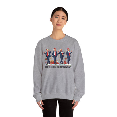 I'LL BE HOME FOR CHRISTMAS SWEATSHIRT (GILDAN)