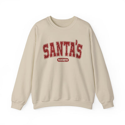 GLITTERY SANTA'S FAVORITE SWEATSHIRT (GILDAN)