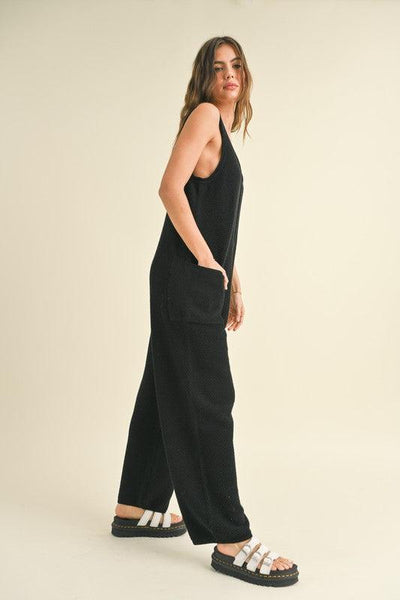 CASUAL FRIDAYS JUMPSUIT , Jumpsuits & Rompers , It's NOMB , BLACK KNIT JUMPSUIT, FREE PEOPLE JUMPSUIT, OVERSIZED JUMPSUIT , It's NOMB , itsnomb.com