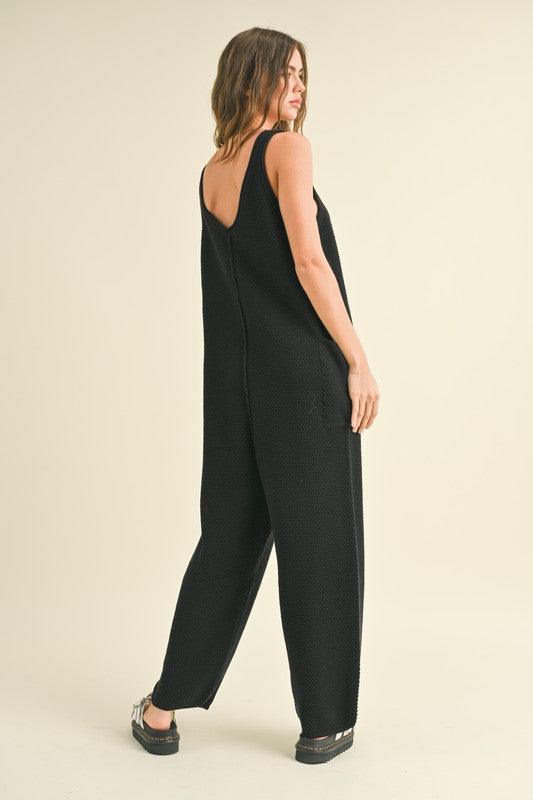 CASUAL FRIDAYS JUMPSUIT , Jumpsuits & Rompers , It's NOMB , BLACK KNIT JUMPSUIT, FREE PEOPLE JUMPSUIT, OVERSIZED JUMPSUIT , It's NOMB , itsnomb.com