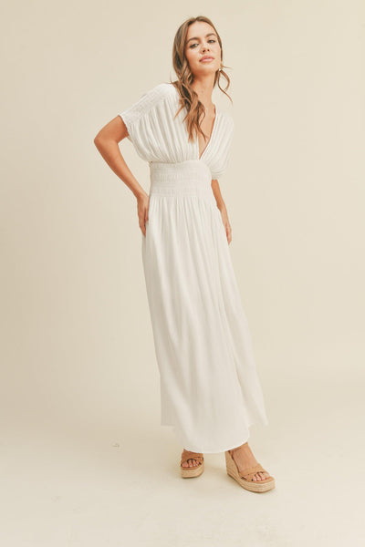 GARCELLE DRESS , , It's NOMB , GARCELLE DRESS, LOOSE FIT MIDI DRESS, WHITE SUMMER DRESS , It's NOMB , itsnomb.com