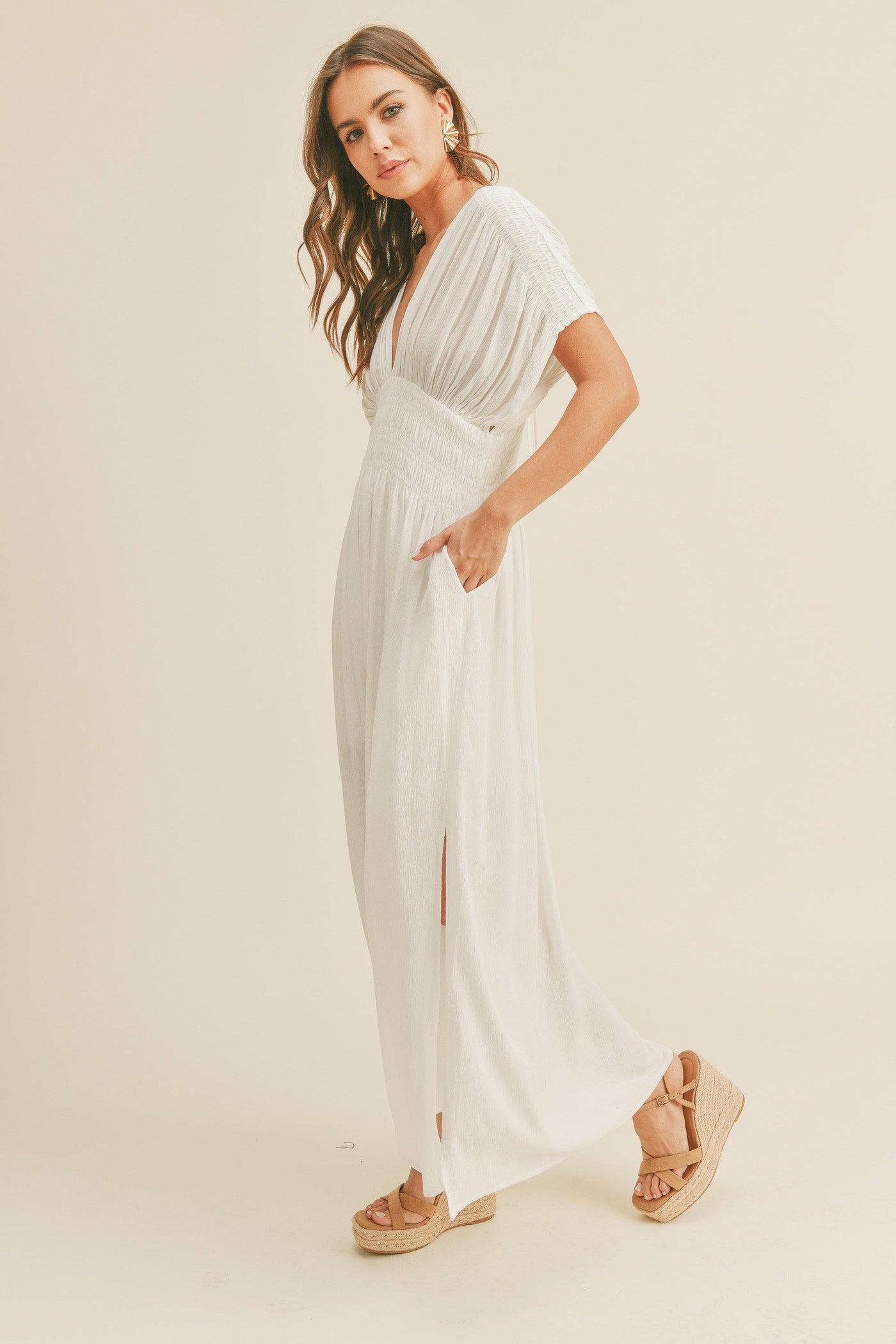 GARCELLE DRESS , , It's NOMB , GARCELLE DRESS, LOOSE FIT MIDI DRESS, WHITE SUMMER DRESS , It's NOMB , itsnomb.com