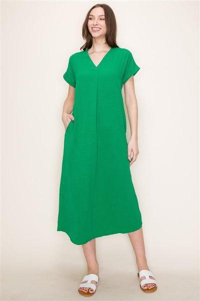 HAMPTONS MIDI DRESS , , It's NOMB , GREEN MIDI DRESS, LOOSE FIT MIDI DRESS , It's NOMB , itsnomb.com