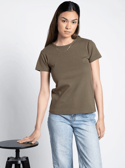 LEXI TEE , T-SHIRT , It's NOMB , CLASSIC FIT COTTON TEE, GREEN T-SHIRT, LEXI TEE, THREAD AND SUPPLY LEXI TEE, WOMEN'S CLASSIC FIT TEE , It's NOMB , itsnomb.com