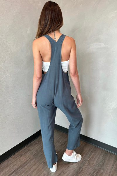 LOVELY IN LINEN OVERALLS , Jumpsuits & Rompers , It's NOMB , LINEN JUMPSUIT, teal overalls , It's NOMB , itsnomb.com