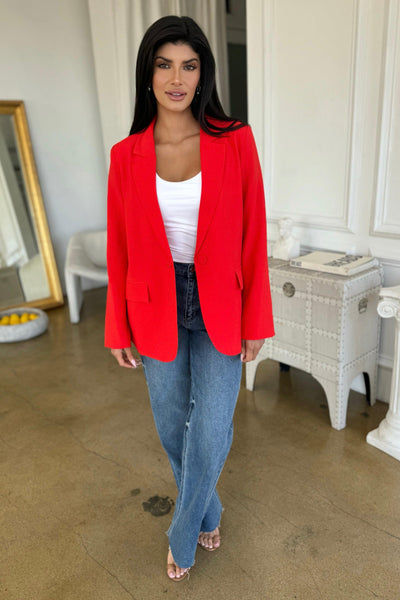 OLIVIA BLAZER (Available in XS-L) , BLAZER , It's NOMB , chic oversized blazer, red blazer , It's NOMB , itsnomb.com