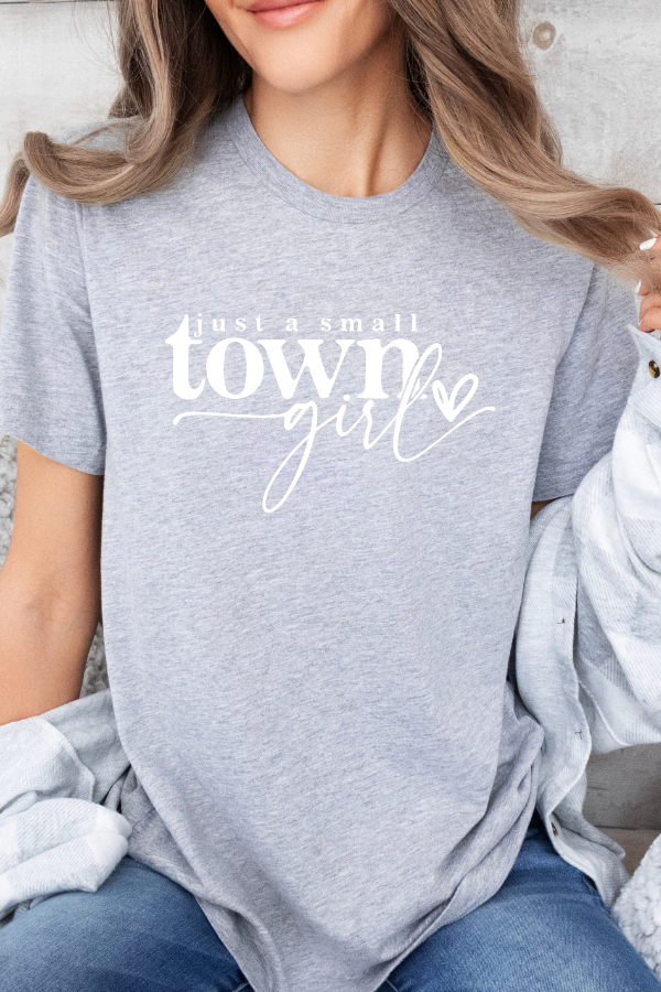 SMALL TOWN GIRL TEE (Bella and Canvas)