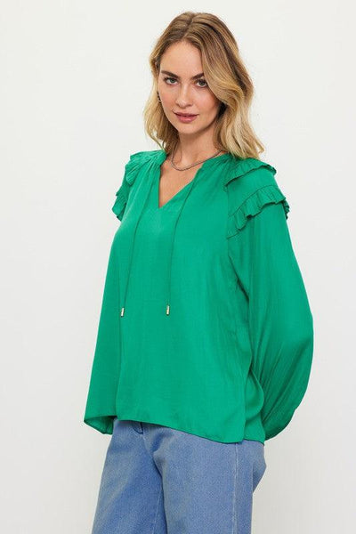 SASHA BLOUSE , BLOUSE , It's NOMB , green blouse , It's NOMB , itsnomb.com