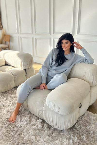 SOFIA PULLOVER (SIZES SMALL - 3X) , PULLOVER , it’sNOMB. The Label , ATHLEISURE, BLUE SWEATS, CREW NECK BLUE WOMEN'S PULLOVER, it's nomb, JESSICA NICKSON, LIGHT BLUE PULLOVER, LIGHT BLUE SWEATER, LOUNGE WEAR, LOUNGEWEAR, plus size, PULLOVER, SOFIA PULLOVER, sweater , It's NOMB , itsnomb.com